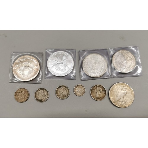 87B - USA 1998 silver dollar and other assorted USA coins (10)