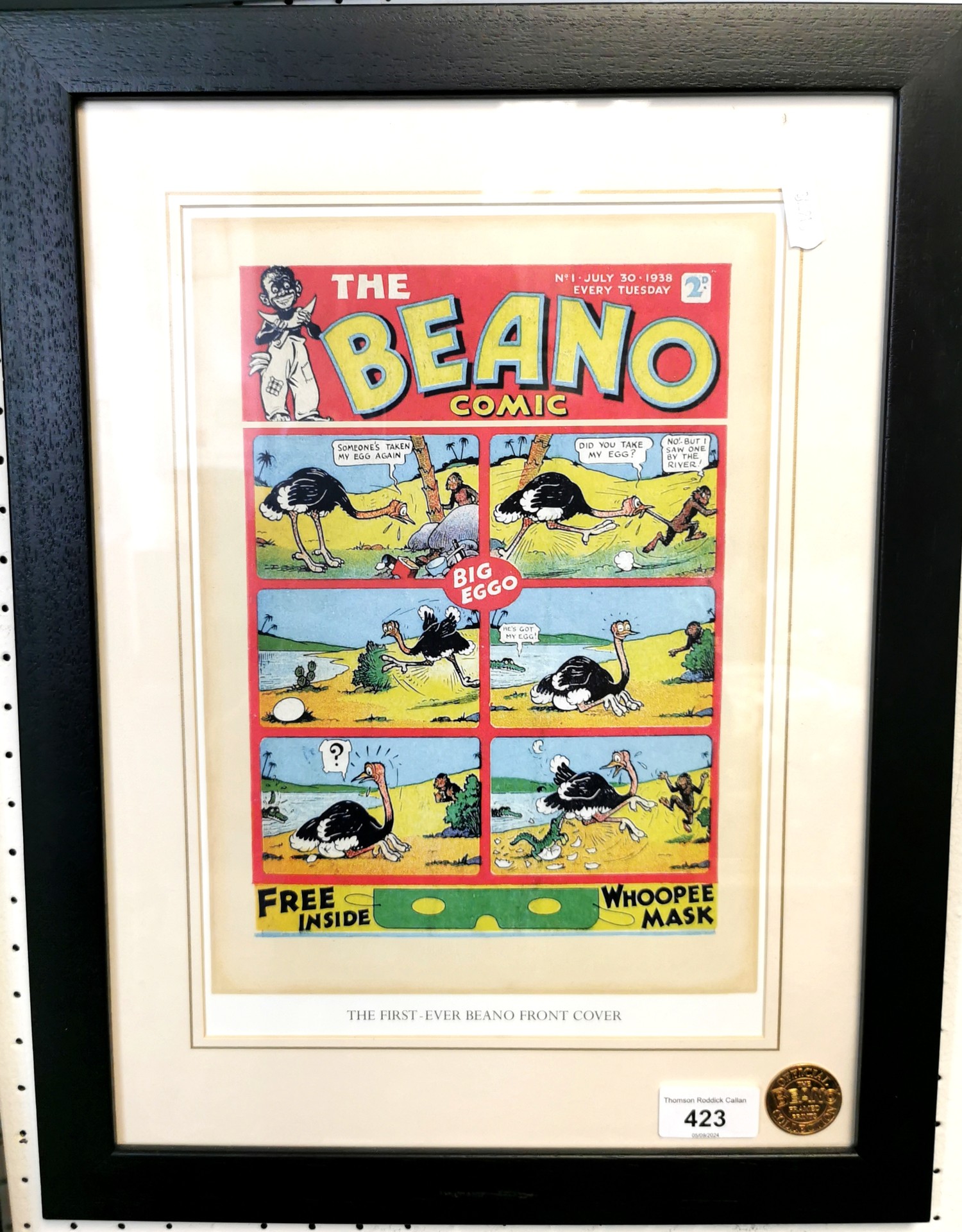 'The First Ever Beano Front Cover', Official Beano Framed Prints ...