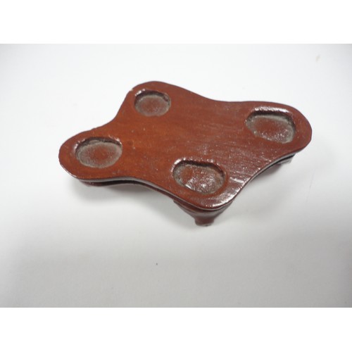 204 - Small Chinese-style jade-coloured censer and cover on stand, and a similar jade-coloured temple dog.... 