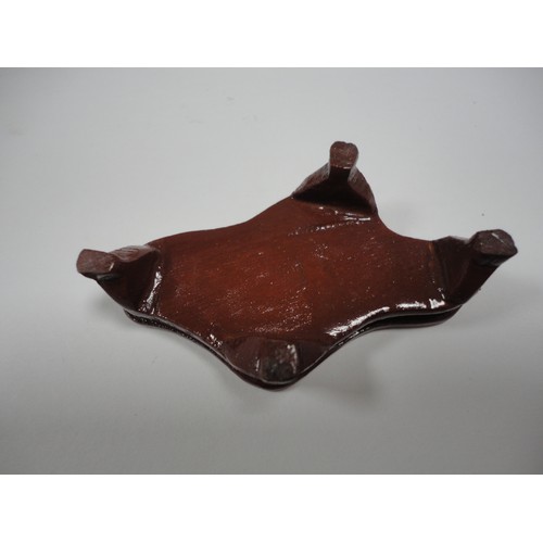 204 - Small Chinese-style jade-coloured censer and cover on stand, and a similar jade-coloured temple dog.... 