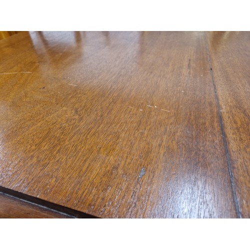 649 - William IV mahogany tip up rectangular center table, raised on central column on quadraform base rai... 