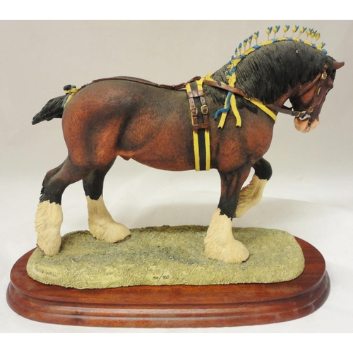 304 - Border Fine Arts limited edition figure modelled as a Suffolk Punch stallion, sculpted by Anne Wall,... 