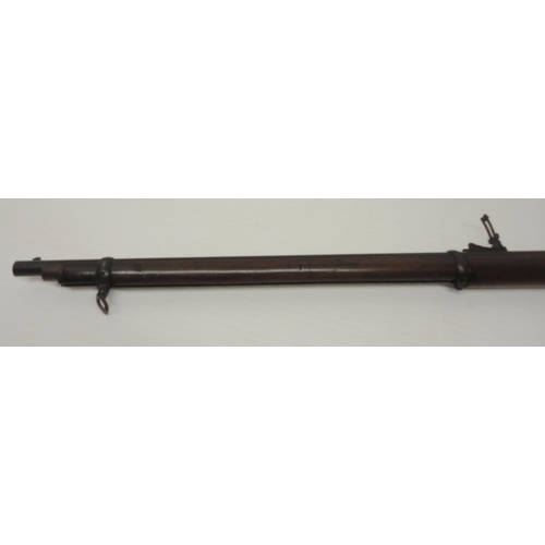 408 - 19th century Tower musket with percussion cap movement, marked 'Tower 1860' with VR crown cypher, br... 