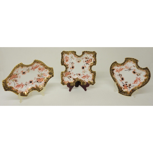 310 - Royal Crown Derby 'Harrow Melton' Imari pattern porcelain fruit service comprising two pairs of serv... 