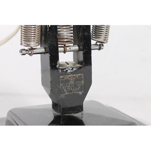 158 - Herbert Terry & Sons anglepoise table lamp, raised on stepped square base.