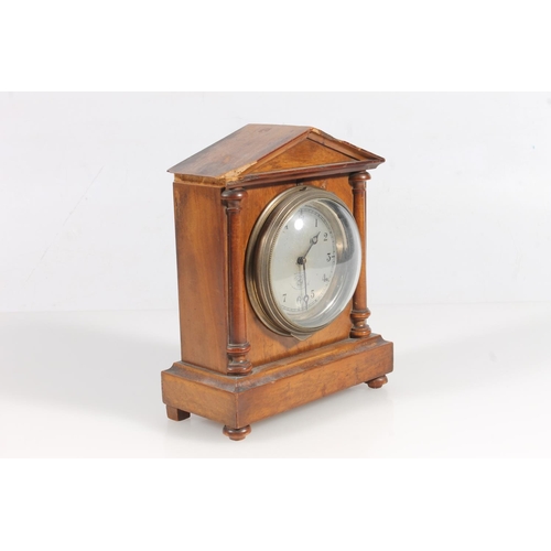 16 - Smiths of Cricklewood Works mantel clock in mahogany case, 19cm high.