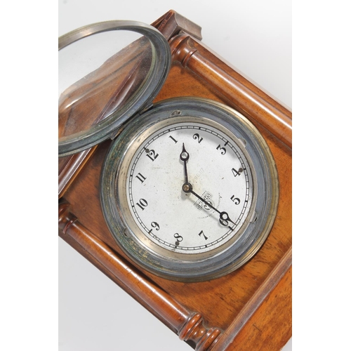 16 - Smiths of Cricklewood Works mantel clock in mahogany case, 19cm high.