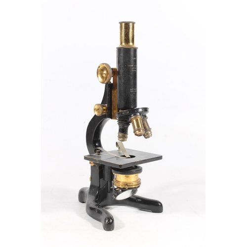 17 - Watson & Sons Ltd of London Kima monocular microscope, 34cm high.