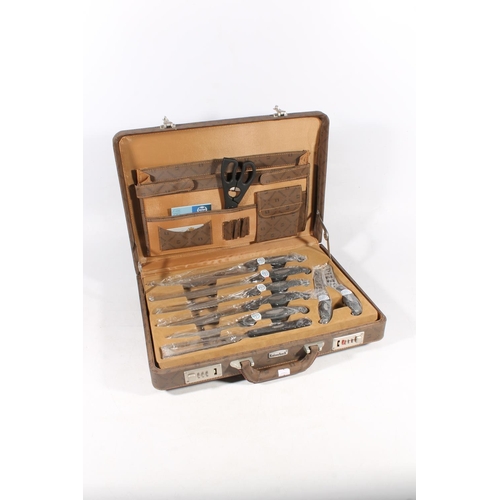 18 - Kaiservach briefcase containing kitchen knives.