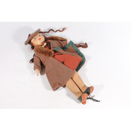 27 - Norah Wellings style cloth doll, 44cm high.