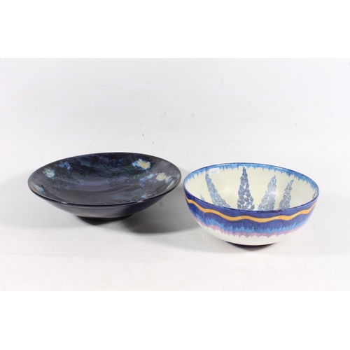 53 - Highland Stoneware deep bowl, 30cm diameter, and a Carltonware Gladioli deep bowl, 23cm diameter.