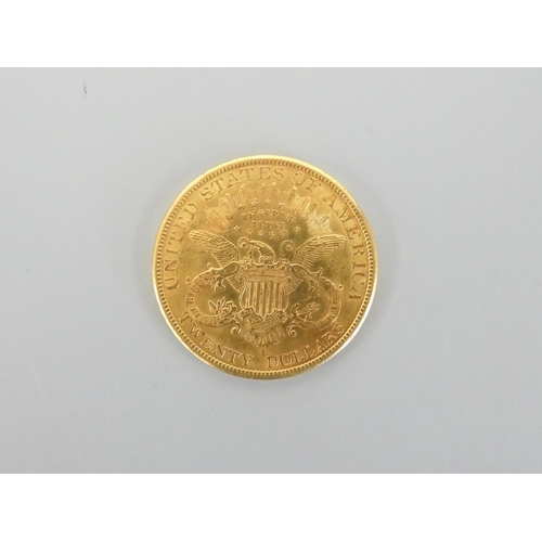 219 - United States of America. 1895 San Francisco $20 gold coin .900 grade 33.4g.