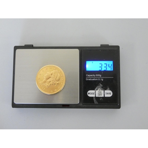 219 - United States of America. 1895 San Francisco $20 gold coin .900 grade 33.4g.