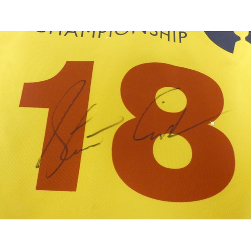 379 - Golfing Interest. 138th Open Championship Turnberry 2009 pin flag signed by the winning golfer Stewa... 