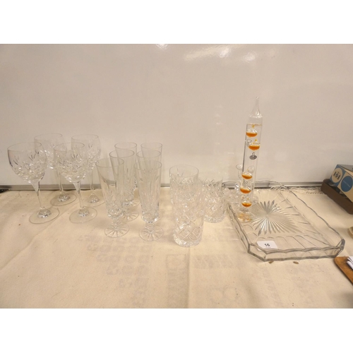 16 - Collection of cut and other glassware etc.