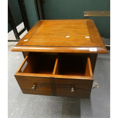 24 - Set of mahogany Decora bedside drawers.