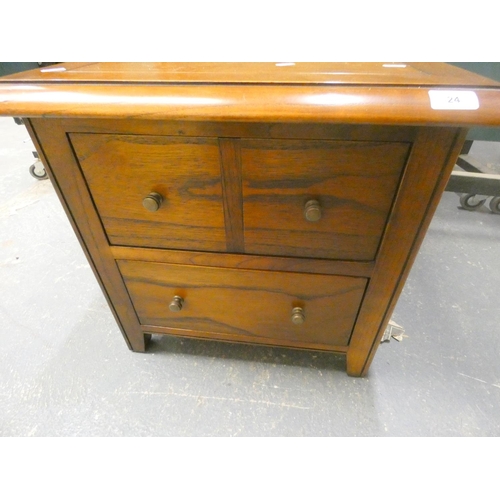 24 - Set of mahogany Decora bedside drawers.