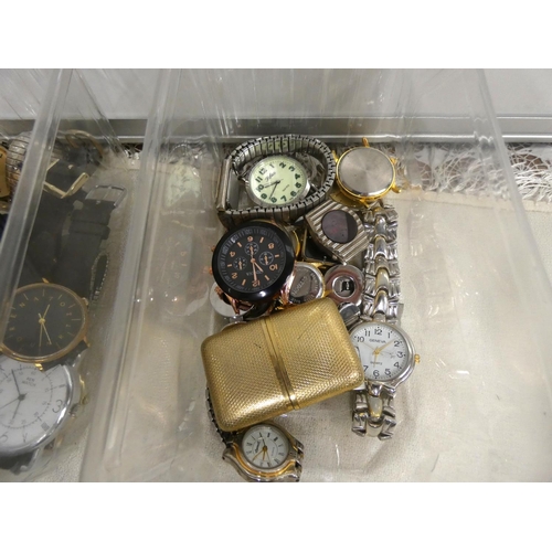 33 - Large box of watches.