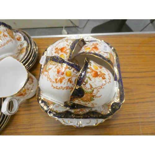 38 - Edwardian floral decorated part bone China tea set.