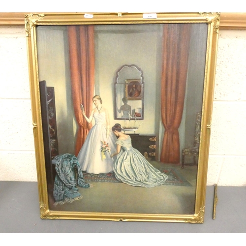 58 - Modern gilt framed print of two ladies.