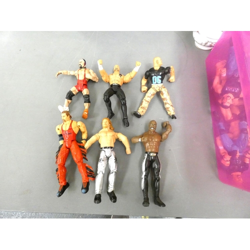 64 - Collection of WWF wrestling action figures.