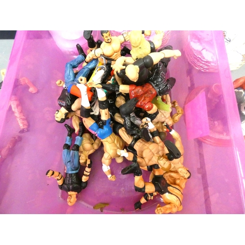 64 - Collection of WWF wrestling action figures.