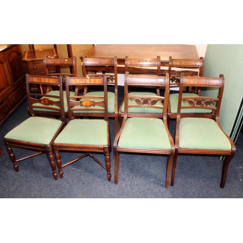 758 - Eight Edwardian dining chairs.