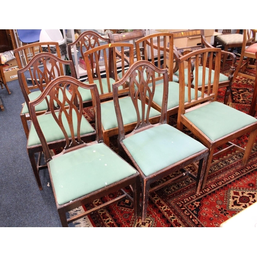 798 - Ten dining chairs.