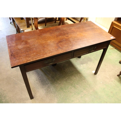 744 - Mahogany drop-leaf table, 125cm wide.