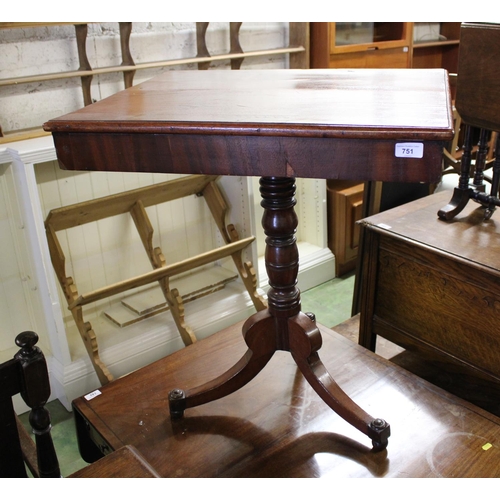 751 - Mahogany occasional table, 71cm high.