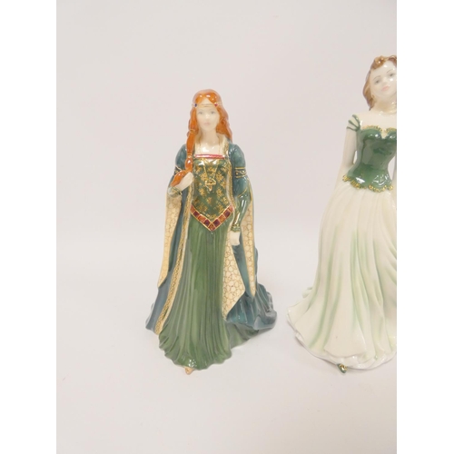 153 - Royal Worcester Limited Edition figurine, The Princess of Tara; also two others, Royal Worcester and... 