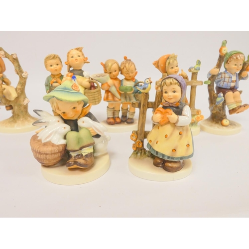 154 - Seven various Goebel/Hummel and similar German figures.