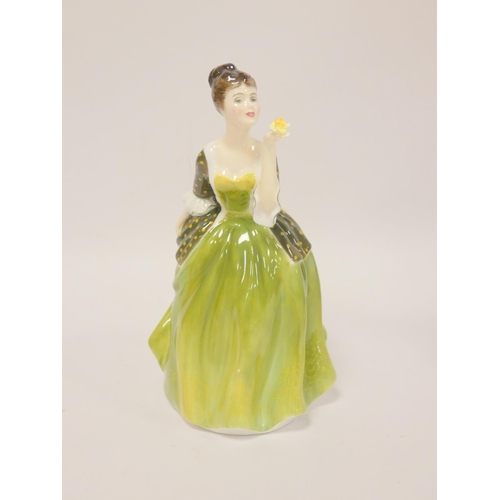 156 - Five Royal Doulton figurines including Coralie and Fleur.