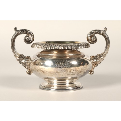 155 - George III silver three piece tea service, consisting of teapot, sugar and cream, assay marked Sheff... 