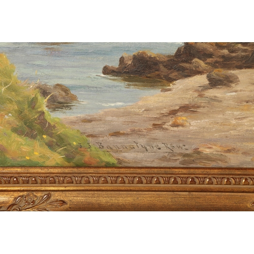 363 - John James Bannatyne RSW (Scottish 1835-1911)'Dunure Castle'Gilt framed oil on canvas, signed lower ... 