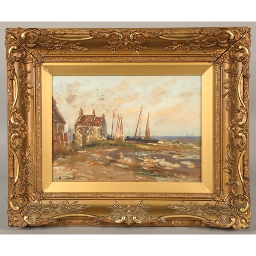 374 - George Neil (Scottish 1888-1931)'Crail and Wemyss'Pair of gilt framed oils on boardboth signed24cm x... 