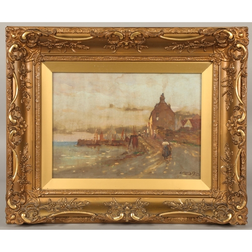 374 - George Neil (Scottish 1888-1931)'Crail and Wemyss'Pair of gilt framed oils on boardboth signed24cm x... 