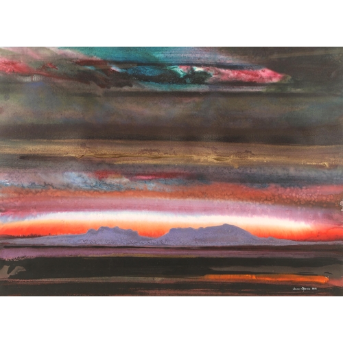 467 - James Spence R.S.W.(1929-2016)The Last Light Towards SkyFramed Mixed Media, signed lower right dated... 