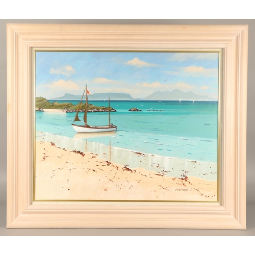 471 - Frank Colclough (Scottish 1941-2023) ARRBeached CamusdarachFramed Acrylic on canvas, Signed Lower ri... 