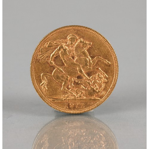 123 - George V gold sovereign 1911