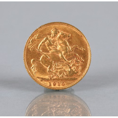 124 - Edward VII gold sovereign 1910