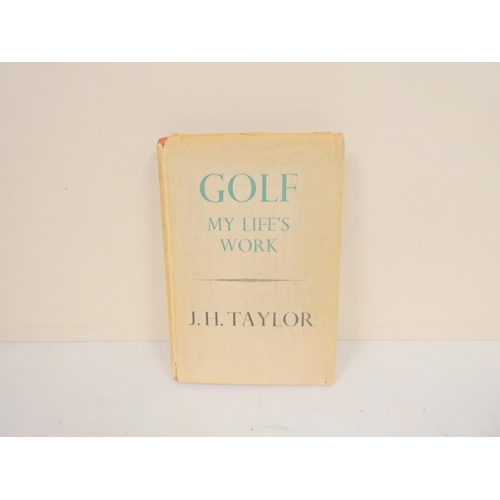 15 - TAYLOR J. H.  Golf, My Life's Work. Frontis. Orig. red cloth in chipped & rather torn ... 