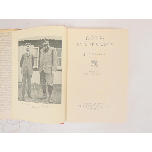 15 - TAYLOR J. H.  Golf, My Life's Work. Frontis. Orig. red cloth in chipped & rather torn ... 