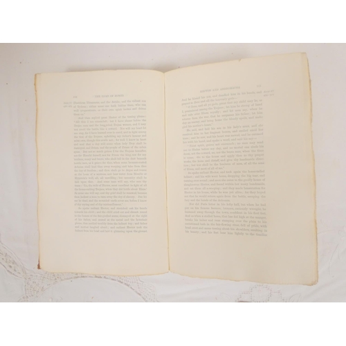 22 - PURVIS JOHN (Trans).  The Iliad of Homer. Ltd. ed. 39 of only 75 on handmade paper. Large 8vo. Cloth... 