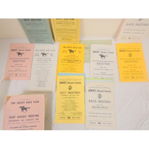 5 - JERSEY RACE CLUB.  Bundle of approx. 57 race cards & programmes, 1955-1990.... 