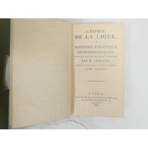 6 - Bindings - French.  A carton of calf bound sets & vols. (no odd vols.), with bookplate of George... 