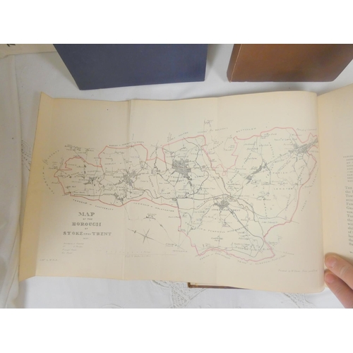 8 - WARD JOHN.  The Borough of Stoke-Upon-Trent. Maps & eng. plates. Quarto. Half calf, tending to s... 