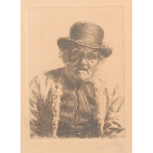 280 - ANDRES LEONARD ZORN (Swedish, 1860-1920) The Beadle Etching, signed in pencil lower right, dated to ... 