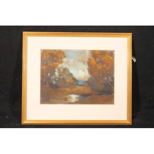 310 - HENRY TAYLOR WYSE (Scottish, 1870-1951)Autumn Landscape Pastel painting, signed and dated '08 lower ... 