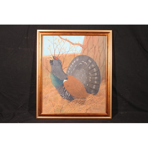 340 - RALSTON GUDGEON RSW (Scottish, 1910-1984) *ARR* Capercaillie Watercolour, signed lower right, 61cm x... 